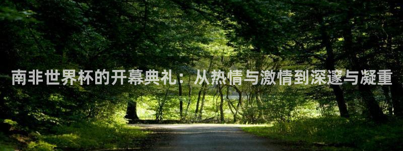 2006年世界杯：南非世界杯的开幕典礼：从热情与激情到深邃与凝重